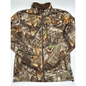 Realtree Edge Camo Full Zip‎ Jacket Mens Medium Brown Tactical Outdoor TJ10048